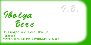 ibolya bere business card